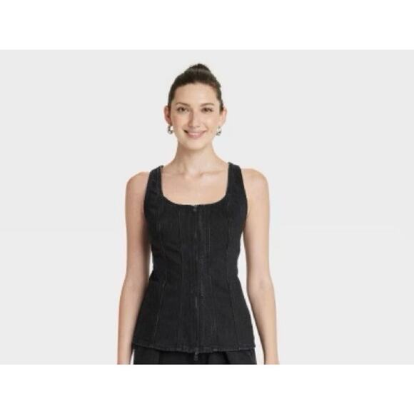 Universal Thread Tops - Universal thread slim fit denim corset top 6